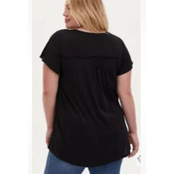 Torrid georgette peplum top/shirt/blouse  Size 2 (plus size) super soft knit - Picture 2 of 5